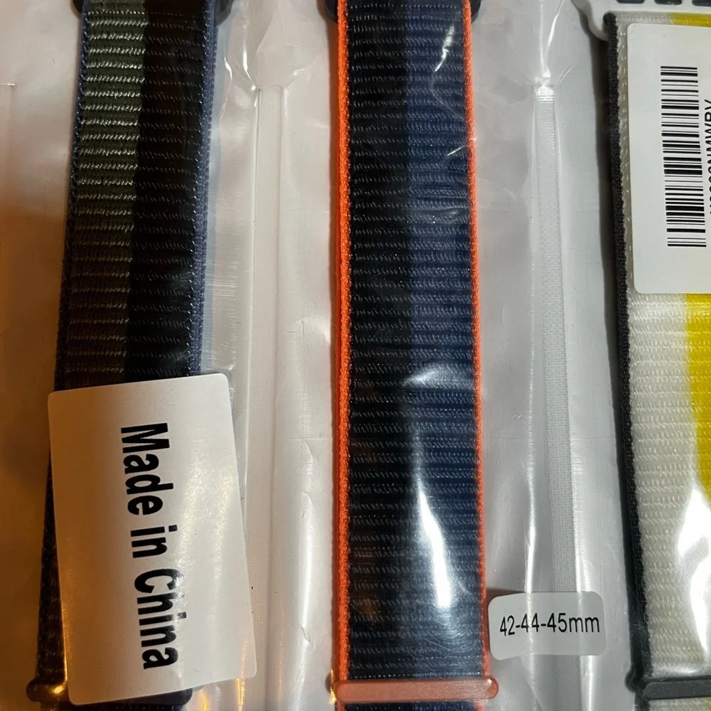 6 Pack Sport‎ Loop Watch Bands Nylon Fabric For Apple Watch 42 44 45mm
